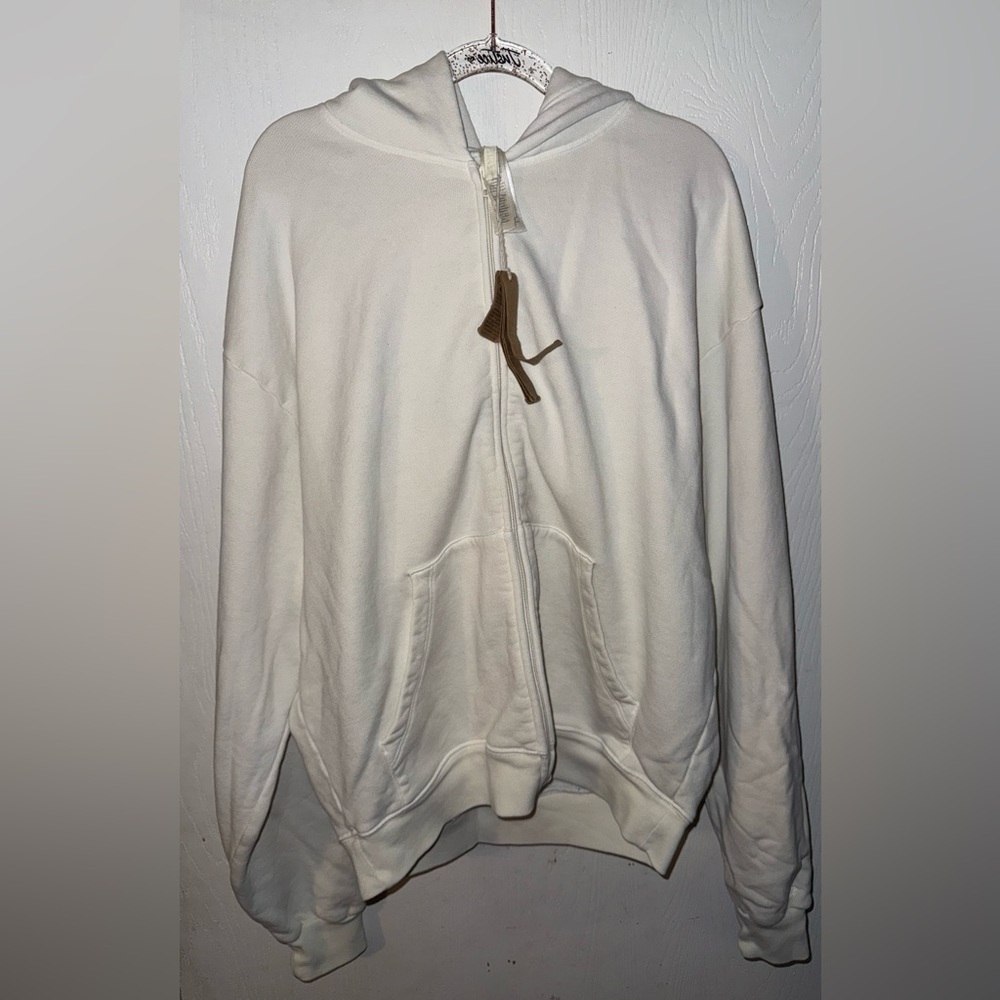 SKIMS Cream Zip-Up Hoodie